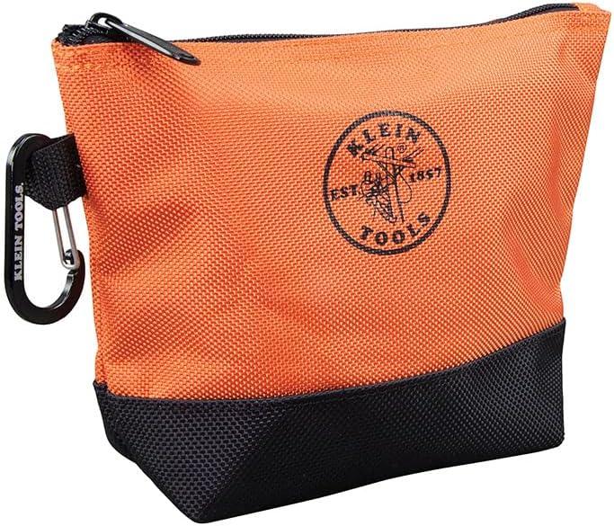 imageKlein Tools 80056 Tool Bag Storage Kit 1680d StandUp and Canvas Zipper Pouches Assorted Colors 6Piece2Piece