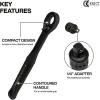 imageKLEIN TOOLS 65408ADP KNECT M Pass Through Ratchet and 38Inch Socket Adapter Set 90Tooth Wrench for Extended Threaded Rods Compact and Comfortable Grip Traditional Socket CompatibilityS 14Inch