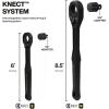 imageKLEIN TOOLS 65408ADP KNECT M Pass Through Ratchet and 38Inch Socket Adapter Set 90Tooth Wrench for Extended Threaded Rods Compact and Comfortable Grip Traditional Socket CompatibilityM 38Inch