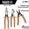 imageKlein Tools 11055RINS Insulated Klein Kurve Wire StripperCutter Made in USA 1000V Insulated Tool Cuts and Strips 1018 Solid and 1220 Stranded AWG Wire3Piece Kit