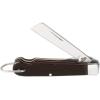 imageKlein Tools 15504 Pocket Knife Electricians Knife with Carbon Steel 258 Inch Hawkbill Slitting BladeStainless Steel Coping