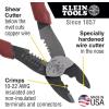 imageKlein Tools 2005N Wire Cutter Made in USA Stripper Crimper Tool Strips 1018 AWG Stranded Crimps 1022 AWG Terminals with Shear CutterStripper