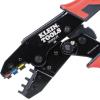 imageKlein Tools 3007CR Crimping Tool For Heat Shrink Connectors Ratcheting Terminal Crimper 10 to 22 AWG Stranded Copper Wire FullCycle 3Cavity