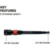 imageKlein Tools 31088 6Inch DualLock Extension 14Inch Hex Shank Impact Bit Holder QuickRelease Locking Mechanism with Secondary Twist Lock Compatible with Impact Drivers and Drills