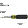 imageKlein Tools 32315HD 15in1 MultiBit Ratcheting Screwdriver ImpactRated 7 DoubleEnded ProFlex Torsion Zone Tips 14Inch Nut Driver 8PieceDriver Set