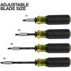 imageKlein Tools 32315HD 15in1 MultiBit Ratcheting Screwdriver ImpactRated 7 DoubleEnded ProFlex Torsion Zone Tips 14Inch Nut Driver 8PieceDriver Set