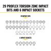imageKlein Tools 32315HD 15in1 MultiBit Ratcheting Screwdriver ImpactRated 7 DoubleEnded ProFlex Torsion Zone Tips 14Inch Nut Driver 8PieceMODBox Socket  Driver Set