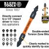 imageKlein Tools 32315HD 15in1 MultiBit Ratcheting Screwdriver ImpactRated 7 DoubleEnded ProFlex Torsion Zone Tips 14Inch Nut Driver 8PieceRatcheting Driver