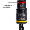 imageKlein Tools 32931 3in1 SAE Impact Socket Set 1 Flip Socket with 14 and 516 Nut Driver Sizes and 14Inch Bit Holder Impact Rated 2Inch Shaft3in1