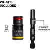 imageKlein Tools 32931 3in1 SAE Impact Socket Set 1 Flip Socket with 14 and 516 Nut Driver Sizes and 14Inch Bit Holder Impact Rated 2Inch Shaft3in1