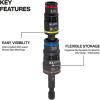 imageKlein Tools 32931 3in1 SAE Impact Socket Set 1 Flip Socket with 14 and 516 Nut Driver Sizes and 14Inch Bit Holder Impact Rated 2Inch Shaft5in1