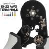 imageKlein Tools 34056 Ferrule Crimping Tool Hex Crimper Pliers for 10 to 22 AWG Wire Terminals BuiltIn Adjustable Ratchet for Electrical WorkHex Crimper