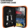 imageKlein Tools 34060 Ferrule Crimping Tool Set with Ratcheting Square Crimper Pliers 1200 Wire Terminals 1022 AWG and Soft Carrying Case for Electrical Applications