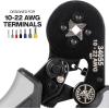 imageKlein Tools 34060 Ferrule Crimping Tool Set with Ratcheting Square Crimper Pliers 1200 Wire Terminals 1022 AWG and Soft Carrying Case for Electrical Applications