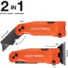 imageKlein Tools 44304 Folding FLICKBLADE Utility Knife Compact Removable Impact Driver 14Inch Nut Driver and 2 Phillips BitFlickblade w Scraper