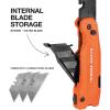 imageKlein Tools 44304 Folding FLICKBLADE Utility Knife Compact Removable Impact Driver 14Inch Nut Driver and 2 Phillips BitFlickblade w Scraper