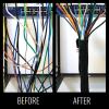 imageKlein Tools 450320 Cable Management Sleeve Cord Management for Home Office or Job 114Inch Max Diameter 3Foot Length Black 2Pack175 Sleeve 2Pack