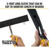 imageKlein Tools 450320 Cable Management Sleeve Cord Management for Home Office or Job 114Inch Max Diameter 3Foot Length Black 2Pack175 Sleeve 2Pack