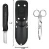 imageKlein Tools 46037 Cable Splicers Kit with Electricans Scissors Cable Splicer Knife and 2Pocket Lather Pouch Scissors with Wire Stripping Notches Strips 19 and 23 AWG Wire 3PieceCable Splicers Kit