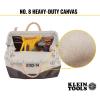 imageKlein Tools 510212 Heavy Duty Natural Canvas Tool Bag Tool Tote MultiPurpose Bag with Wide Hinged Opening and Leather Handles 12Inch14Inch