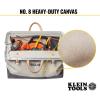 imageKlein Tools 510212 Heavy Duty Natural Canvas Tool Bag Tool Tote MultiPurpose Bag with Wide Hinged Opening and Leather Handles 12Inch18Inch