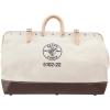 imageKlein Tools 510222 Heavy Duty Natural Canvas Tool Bag Tool Tote MultiPurpose Bag with Wide Hinged Opening and Leather Handles 22Inch22Inch