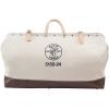 imageKlein Tools 510222 Heavy Duty Natural Canvas Tool Bag Tool Tote MultiPurpose Bag with Wide Hinged Opening and Leather Handles 22Inch24Inch