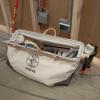 imageKlein Tools 510222 Heavy Duty Natural Canvas Tool Bag Tool Tote MultiPurpose Bag with Wide Hinged Opening and Leather Handles 22Inch24Inch