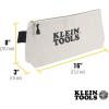 imageKlein Tools 5139 Zipper Bag Canvas Tool Pouch to 125 x 7 x 07 Inch with Heavy Duty Brass Zipper Close Natural16Inch