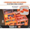 imageKlein Tools 54808MB MODbox Tall Compartment Box HalfWidth Tool Organizer Small Parts Tool Box with 10 Compartments 4 Removable Bins Stackable ModuleShort Box  Half Width