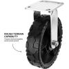 imageKlein Tools 54851MB 8Inch Replacement Caster Wheels Set of 4 Two Swivel with BrakeTwo Fixed Rubber Outer Utility Carts Wagons Dolly