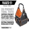 imageKlein Tools 55415814 Tool Bag Tradesman Pro Tote with 20 Pockets Made of 1680d Ballistic Weave and a Fully Molded Bottom 8Inch8Inch Tote