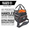 imageKlein Tools 554161014 Tool Bag with Shoulder Strap Has 40 Pockets for Tool Storage and Orange Interior10Inch Tote