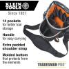 imageKlein Tools 554161014 Tool Bag with Shoulder Strap Has 40 Pockets for Tool Storage and Orange InteriorShoulder Pouch