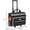 imageKlein Tools 55452RTB Tool Bag Water Resistant Tool Storage Organizer Rolls on Rugged 6Inch Wheels 24 Pockets Load Tested to 200PoundTool Bag