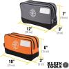 imageKlein Tools 55579 Zipper Tool Pouch Set Dual Compartments HeavyDuty 10 x 6Inch and 12 x 7Inch Bags Multipurpose Organizer for Tools and Crafts 2Pack