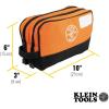imageKlein Tools 55582 Tool Pouch Zipper Bag Dual Compartments 10Inch x 6Inch Heavy Duty Tool Bag Organizer Multipurpose for Tools to Crafts