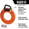 imageKlein Tools 56059 NonConductive Fiberglass Fish Tape Made in USA Wall Snake MultiGroove Fish Tape Pulls 500Pound 200Foot Long x 316Inch Wide