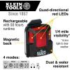 imageKlein Tools 56063 Rechargeable Safety Light with Magnet Red Mounts to Klein Hard Hats and Safety Helmets