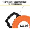imageKlein Tools 56334 Electrical Fish Tape Steel Wire Puller with Double Loop Tip Optimized Housing and Handle for Heavy Duty Wire Pulls 240FootStainless Steel