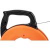 imageKlein Tools 56334 Electrical Fish Tape Steel Wire Puller with Double Loop Tip Optimized Housing and Handle for Heavy Duty Wire Pulls 240FootStainless Steel