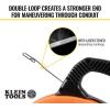 imageKlein Tools 56334 Electrical Fish Tape Steel Wire Puller with Double Loop Tip Optimized Housing and Handle for Heavy Duty Wire Pulls 240FootStainless Steel