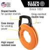 imageKlein Tools 56334 Electrical Fish Tape Steel Wire Puller with Double Loop Tip Optimized Housing and Handle for Heavy Duty Wire Pulls 240FootStainless Steel