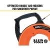 imageKlein Tools 56351 NonConductive Electrical Fish Tape Fiberglass Wire Puller wSteel Leader Optimized Housing 100Foot x 316Inch