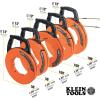 imageKlein Tools 56351 NonConductive Electrical Fish Tape Fiberglass Wire Puller wSteel Leader Optimized Housing 100Foot x 316Inch