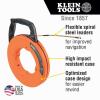 imageKlein Tools 56380 NonConductive Electrical Fish Tape MultiGroove Fiberglass Wire Puller with Steel Leader 100Foot x 316Inch100Foot