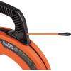 imageKlein Tools 56382 NonConductive Fiberglass Fish Tape MultiGroove Wire Puller Optimized Housing and Handle 50Foot x 316Inch50Foot