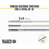 imageKlein Tools 56415 MidFlex Glow Rod Set Fish Rod with Splinter Guard Coating and Stainless Steel Connectors Bullet Nose and Hook Attachments 15Foot18Feet