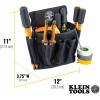 imageKlein Tools 5710L Electricians Padded Tool BeltPouch Combo 27 Pockets 4Piece Large Reinforced Bottom Pouches Heavy Duty Nylon Webbing Double StitchedL