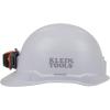 imageKlein Tools 60107 Hard Hat Light NonVented Cap Style Padded SelfWicking OdorResistant Sweatband Tested up to 20kV WhiteLarge